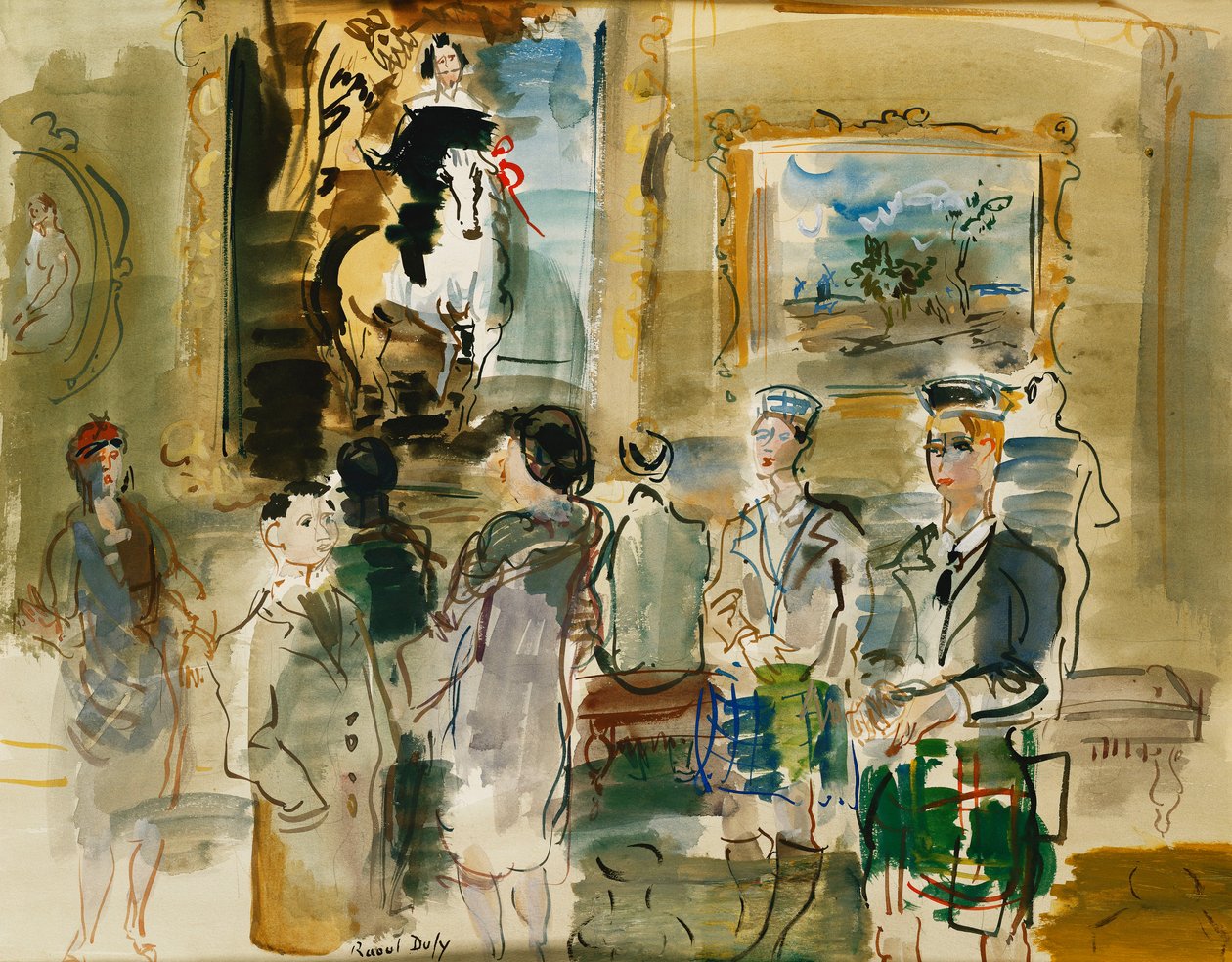 Na Galeria Nacional, Edimburgo; na Galeria Nacional, Edimburgo de Raoul Dufy