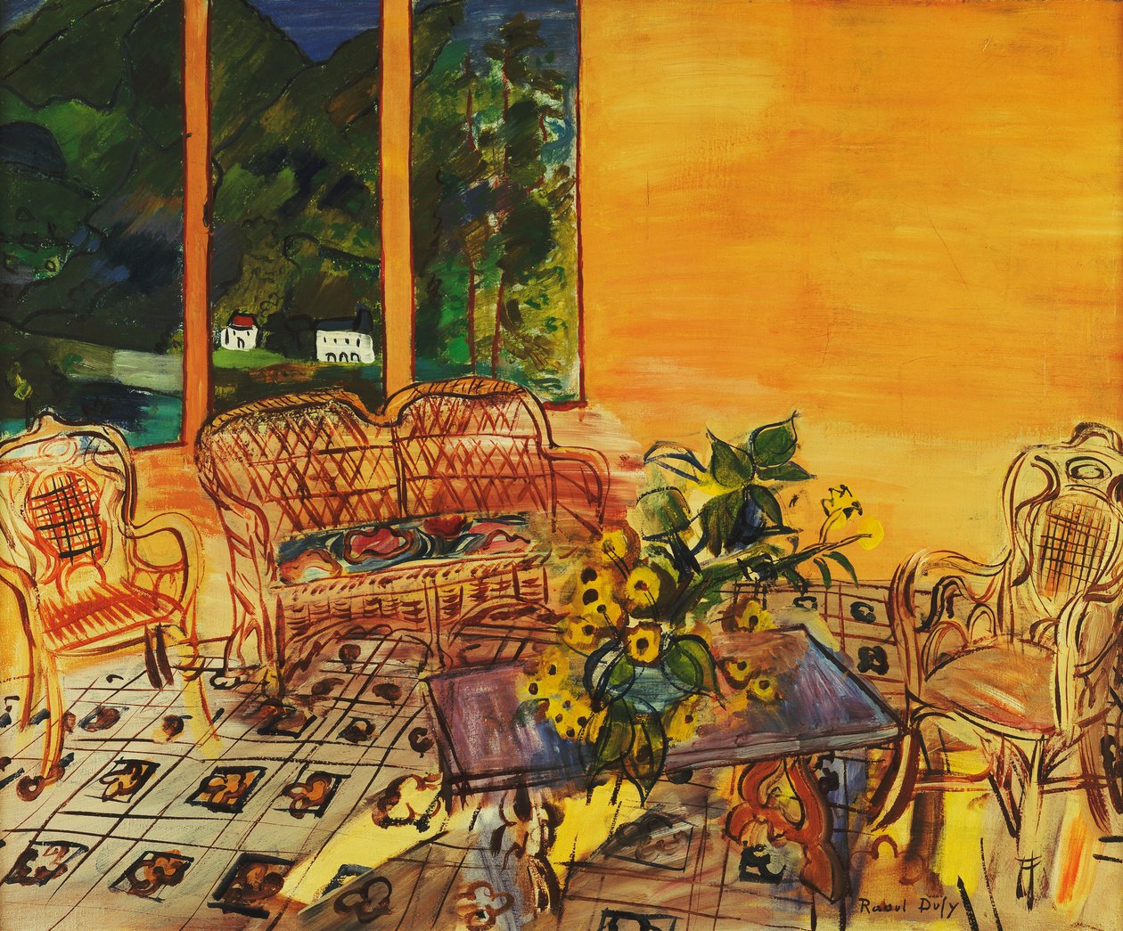 Interior, Vernet les Bains; Interieur, Vernet les Bains de Raoul Dufy