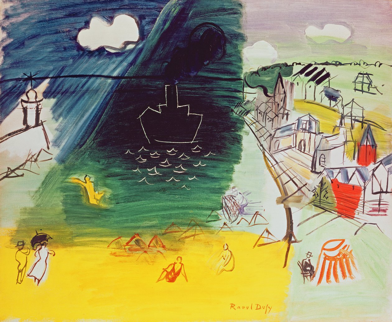 14 de julho (óleo sobre tela) de Raoul Dufy