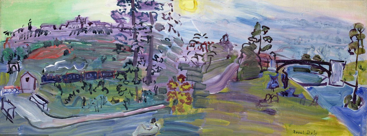 Paisagem de Langres, c.1933 (óleo sobre tela) de Raoul Dufy