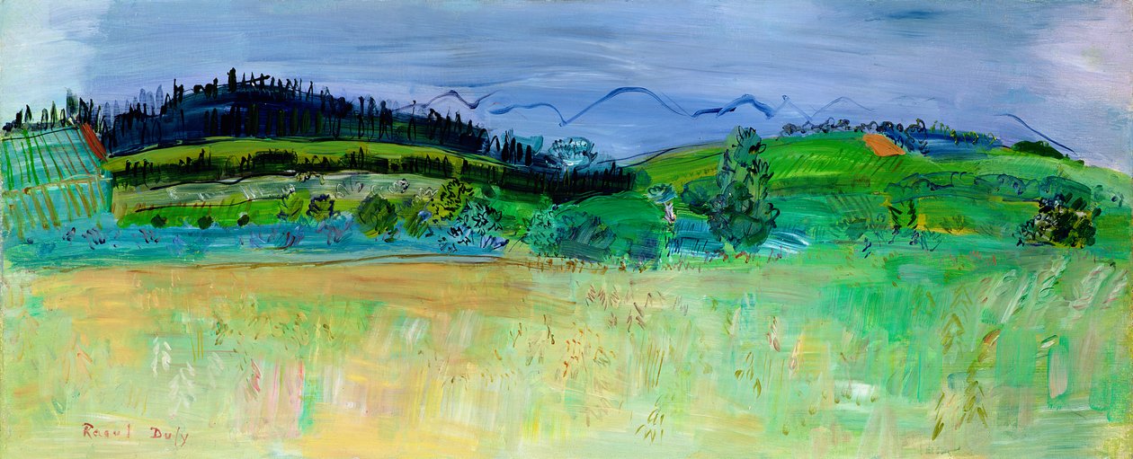Paisagem dos Pirinéus Orientais, a partir da Route du Boulou de Raoul Dufy