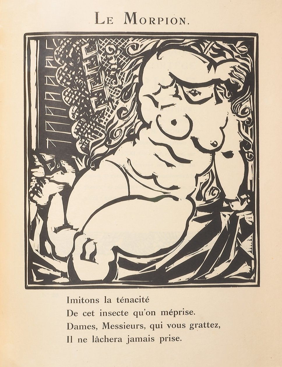 Le Morpion, ilustração de "Le Bestiaire ou Cortège d