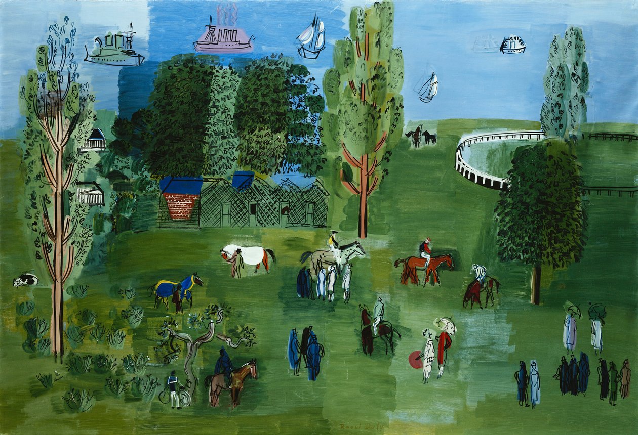 Le Paddock, c.1926 (óleo sobre tela) de Raoul Dufy