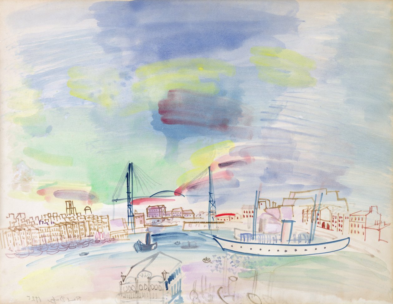 O porto antigo de Marselha de Raoul Dufy