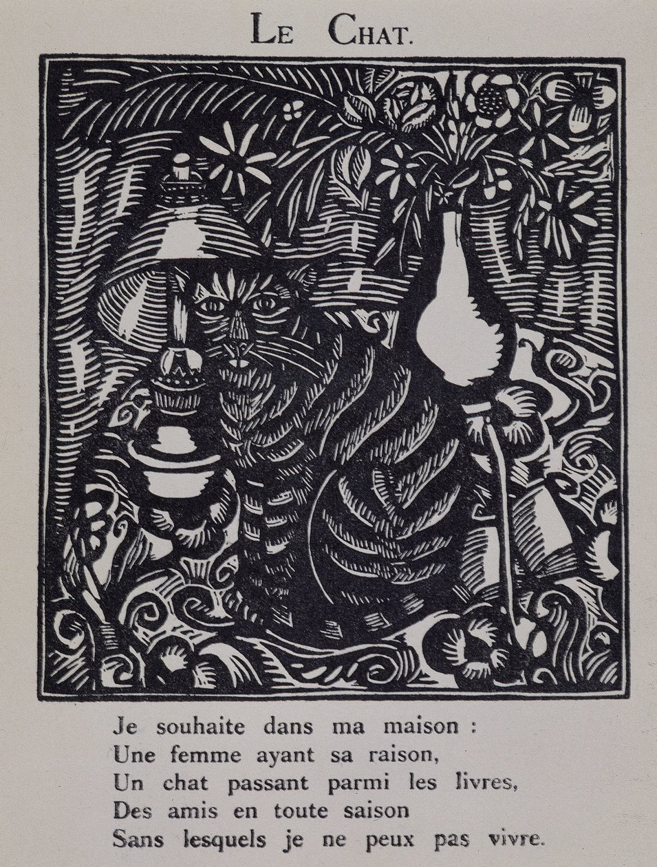 O gato - em "Le Bestiaire ou cortege d