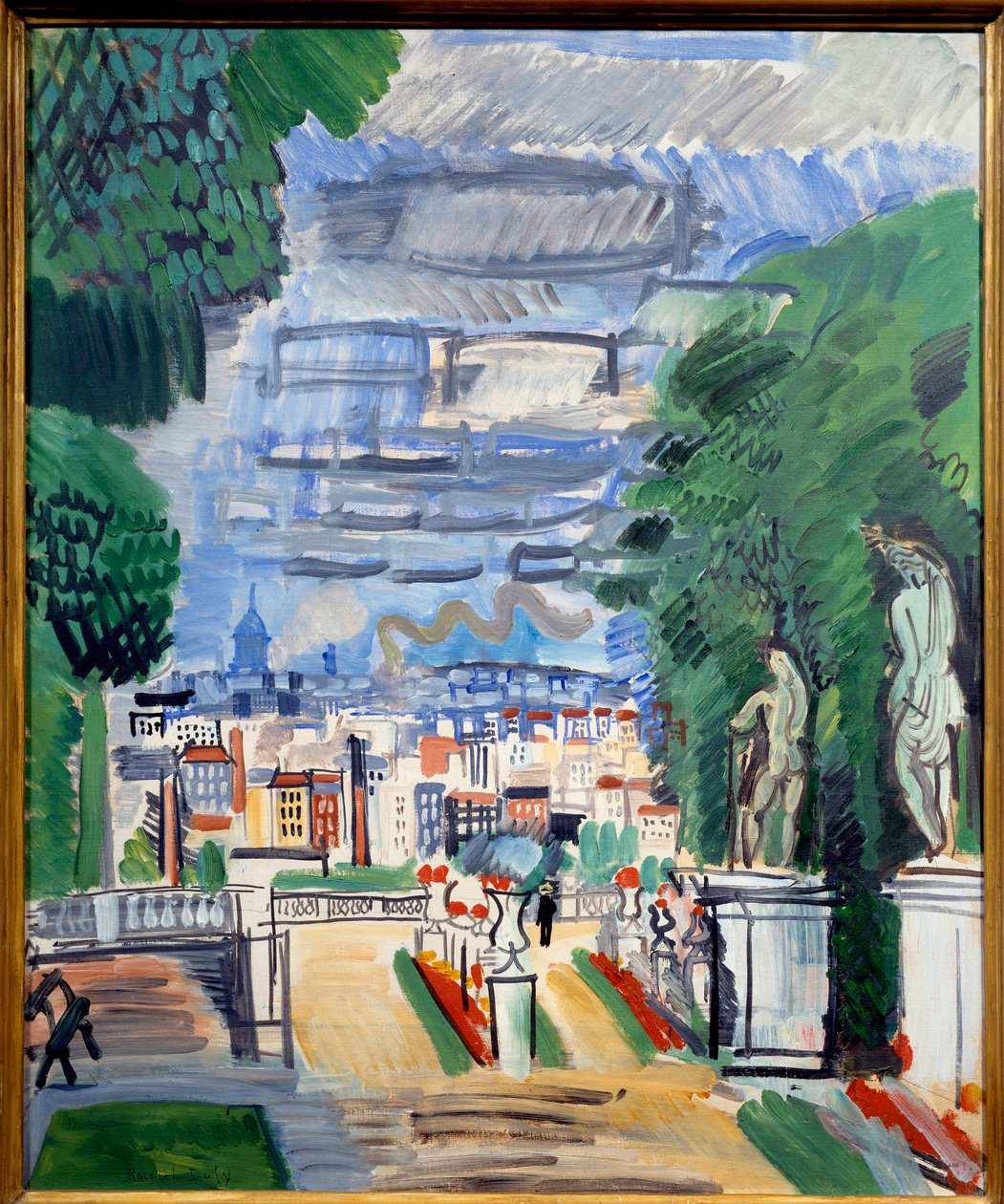 Le parc de Saint Cloud, século XX (óleo sobre tela) de Raoul Dufy