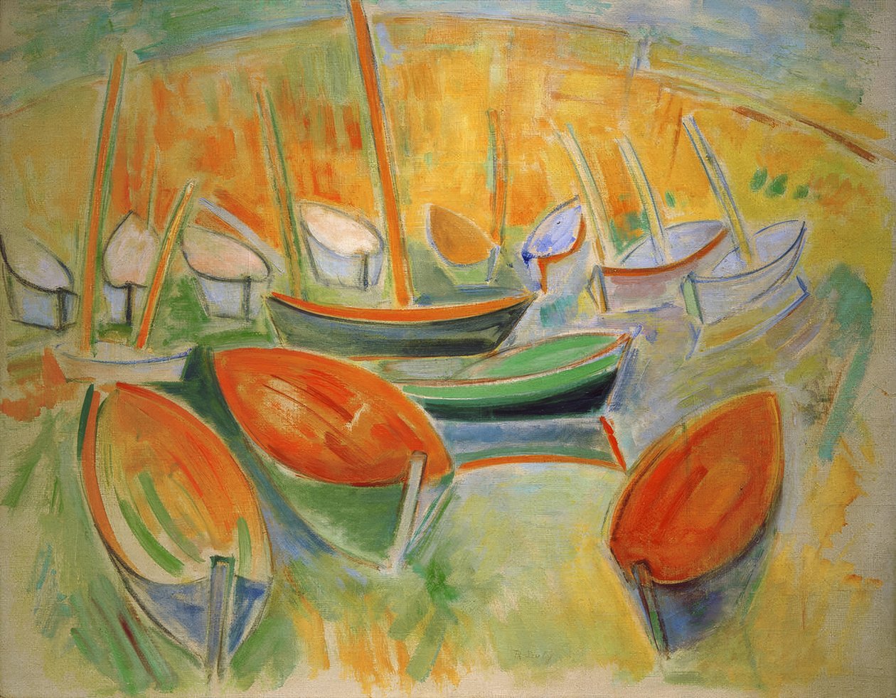 Barcos em Martigues de Raoul Dufy