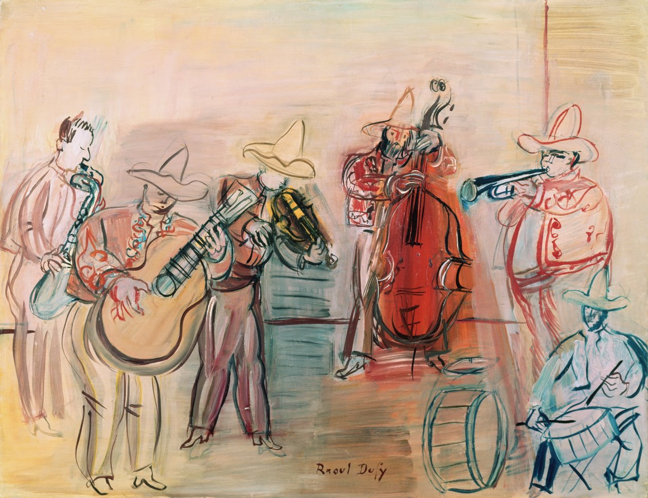 Jazz mexicano (aguarela e guache sobre papel) de Raoul Dufy