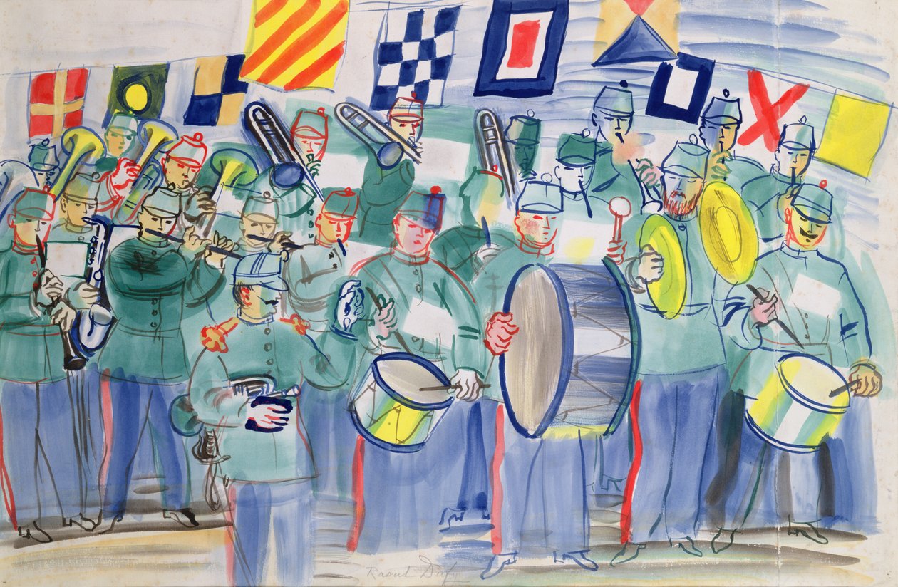 Música na alfândega do Havre de Raoul Dufy