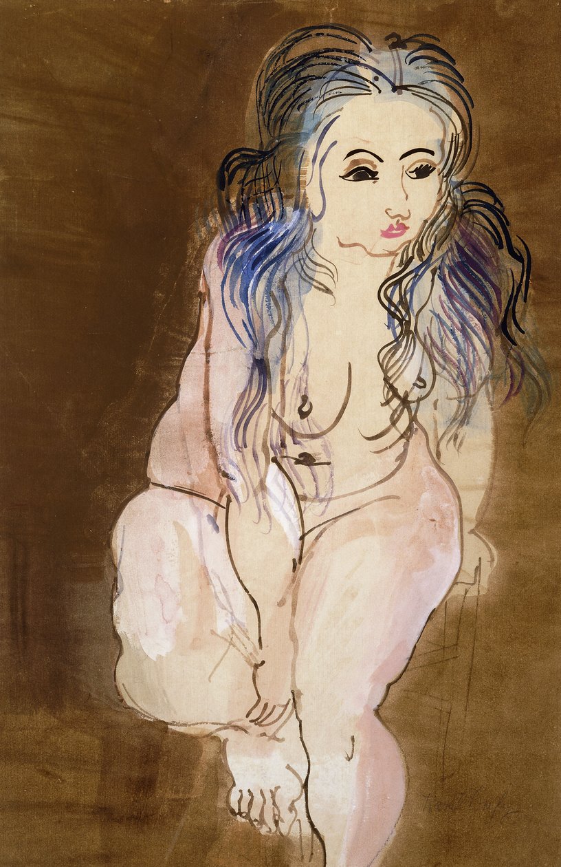Mulher nua sentada; Femme Nue Assise de Raoul Dufy