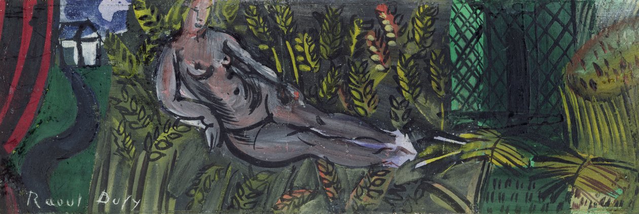 Ninfa deitada no trigo (óleo sobre tela) de Raoul Dufy