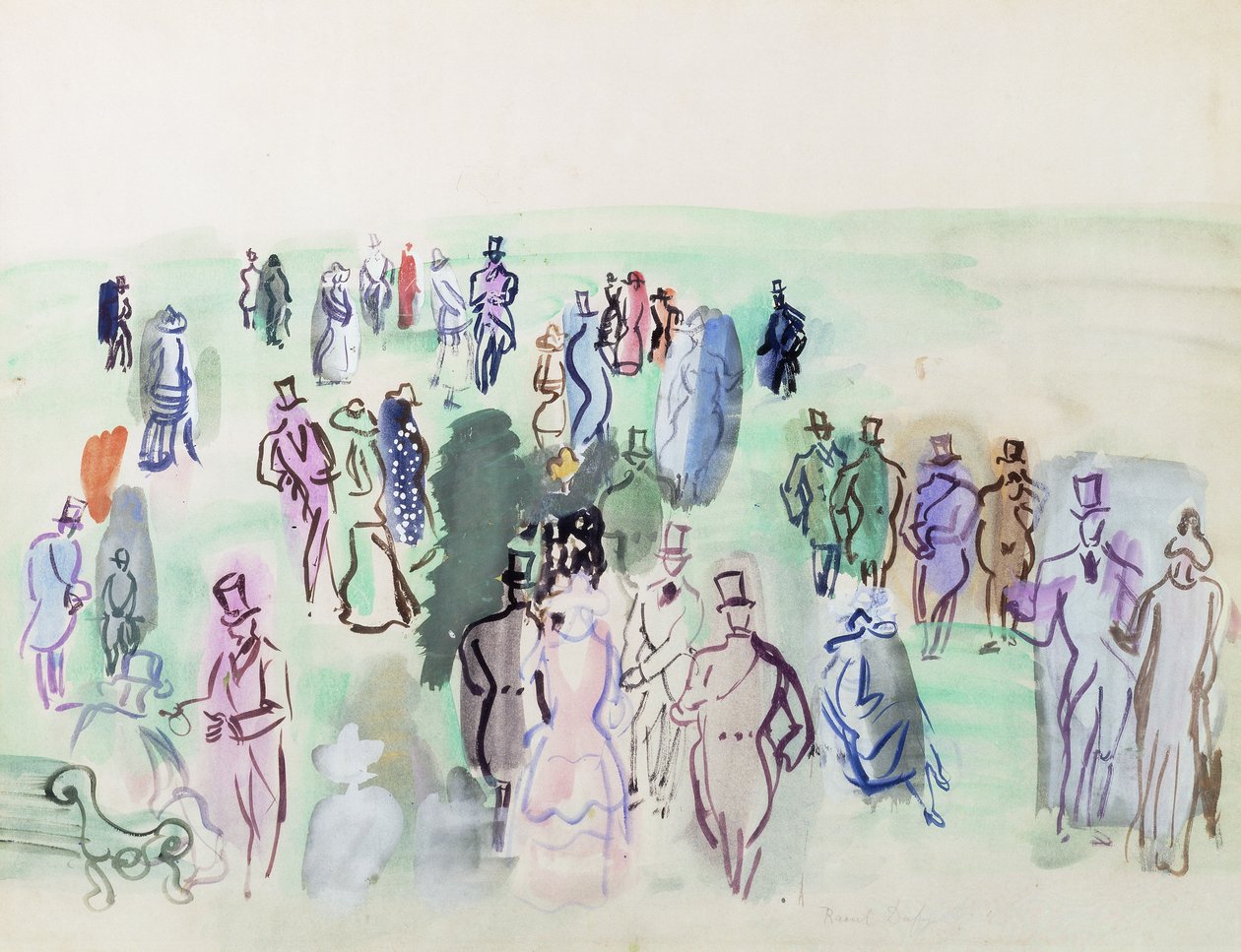 No relvado; Sur la Pelouse de Raoul Dufy