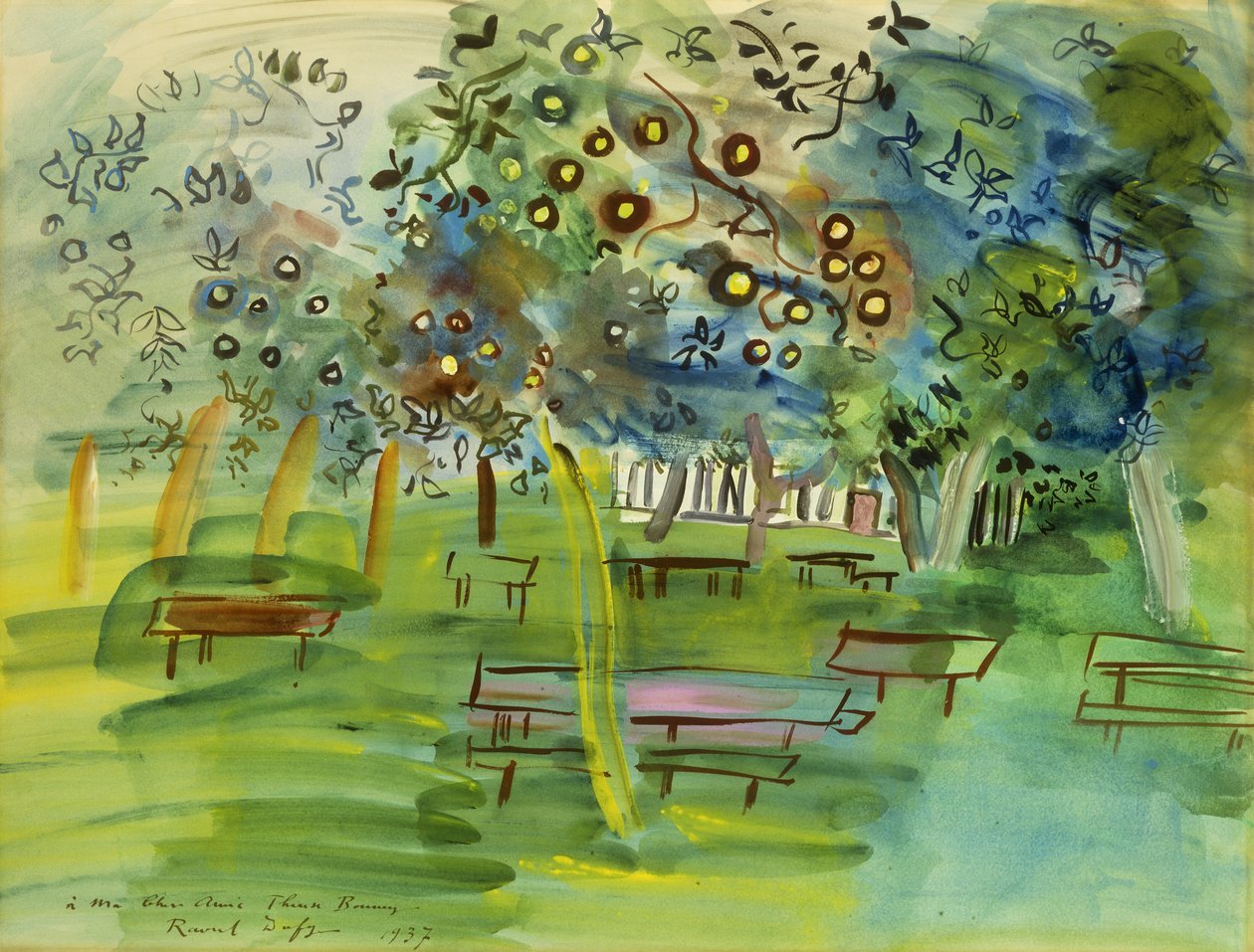 Pomar na Normandia; Verger en Normandie de Raoul Dufy