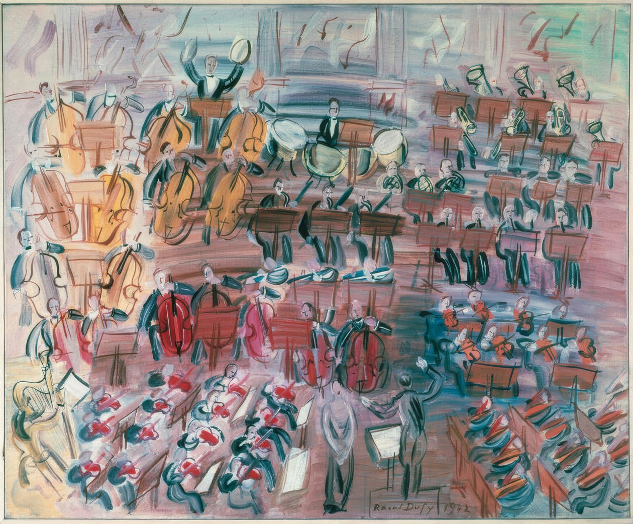 Orquestra com cantor de Raoul Dufy