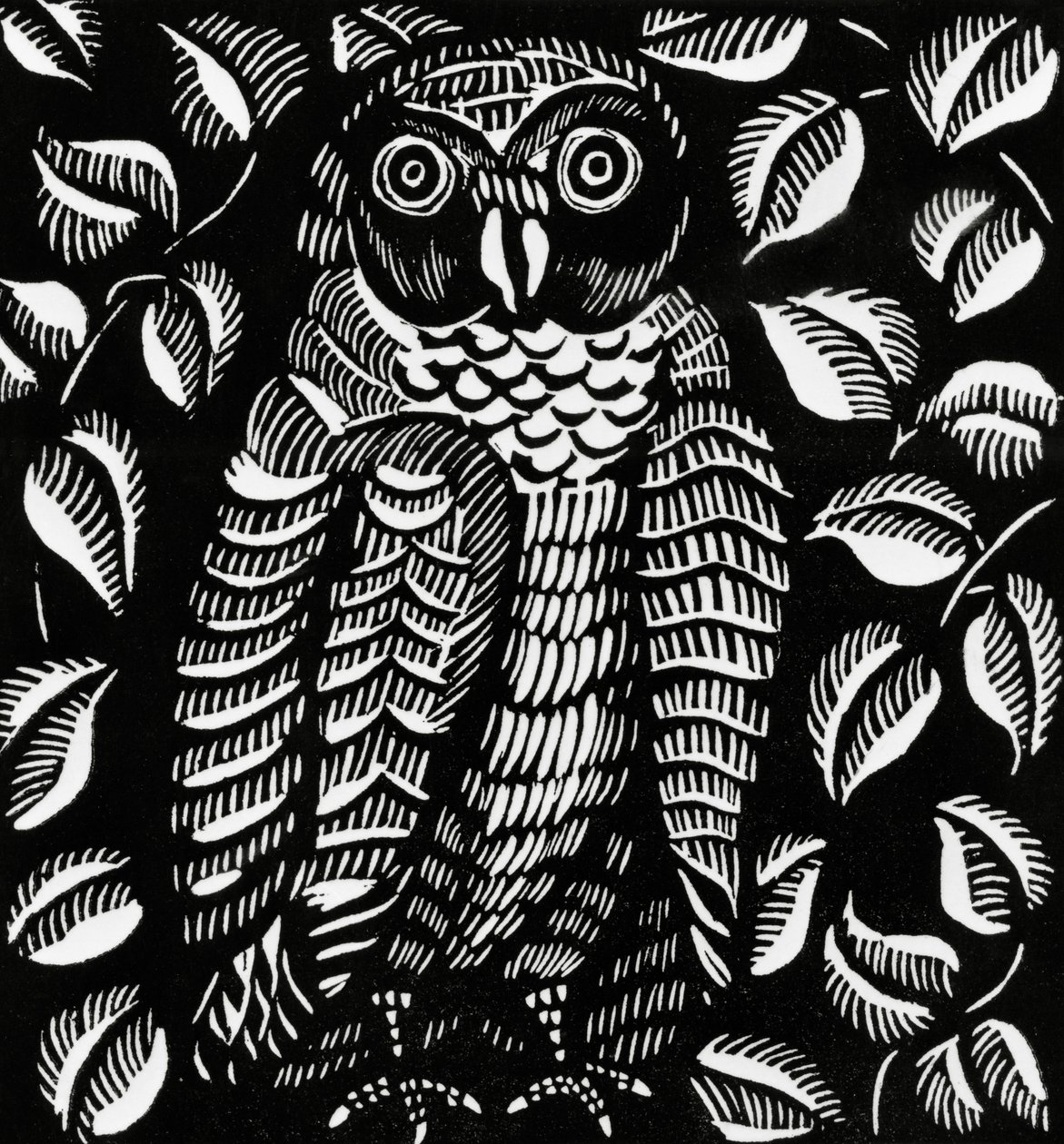 Coruja, para o poema Le hibou, de Le Bestiaire ou Cortege d