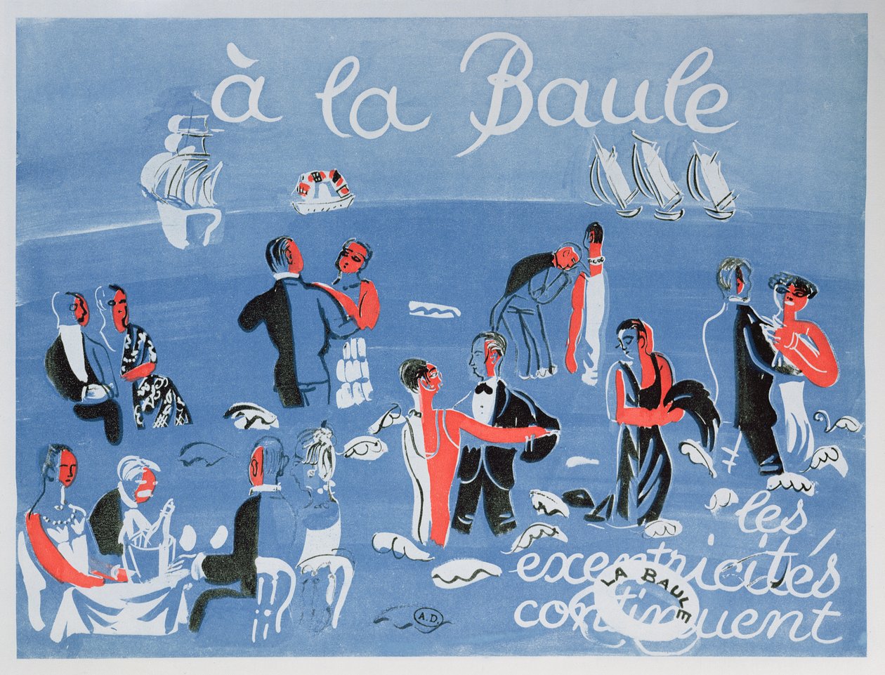 Cartaz publicitário da estância balnear de La Baule de Raoul Dufy