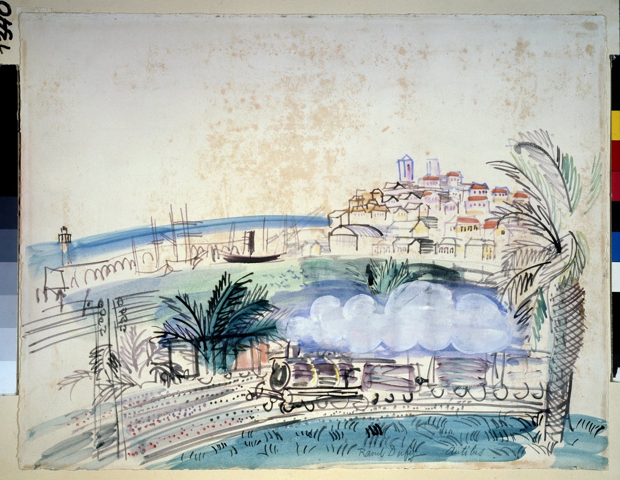 O caminho de ferro tem Antibes de Raoul Dufy