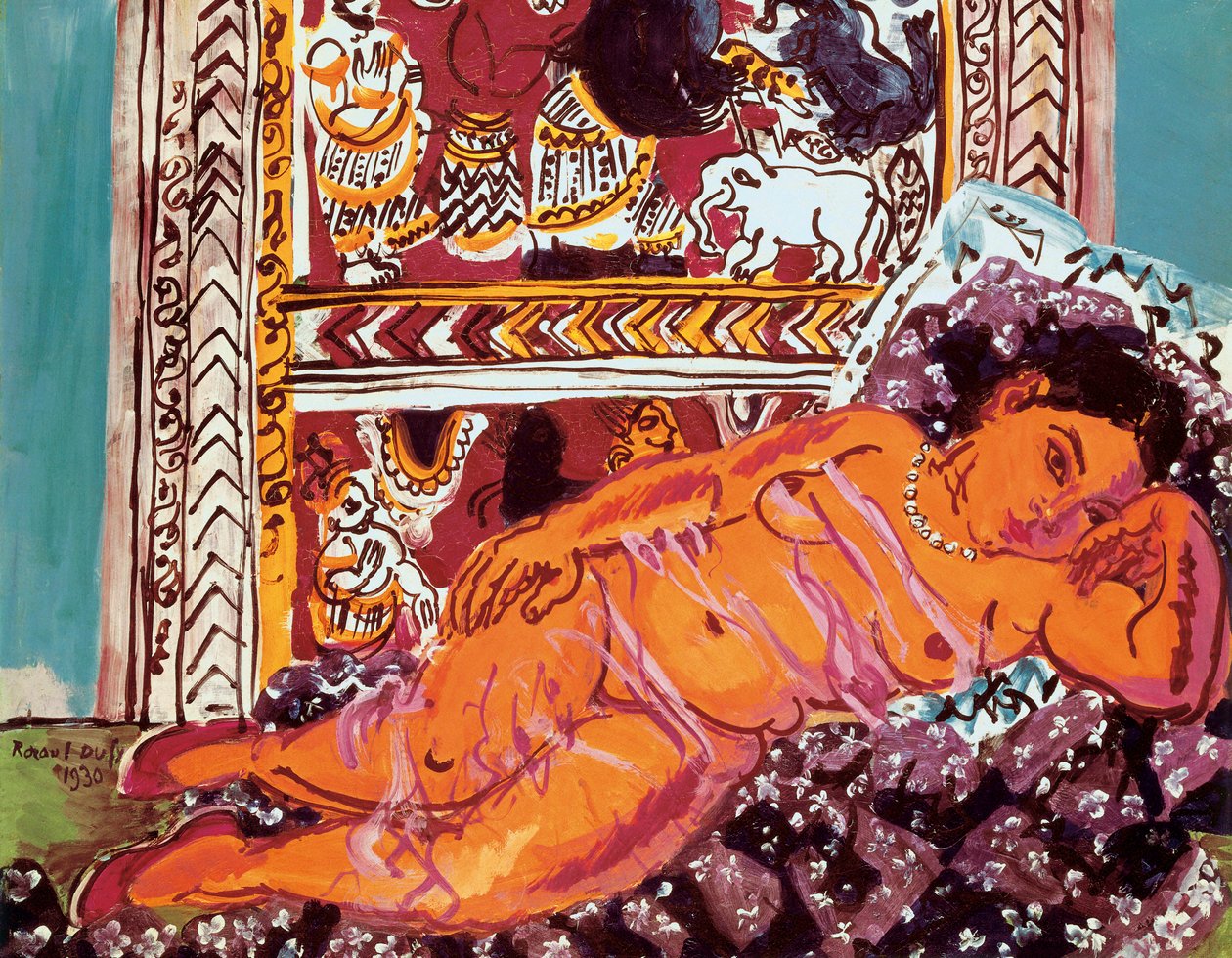 Pintura "Nu Reclinado" de Raoul Dufy (1877-1953) de Raoul Dufy