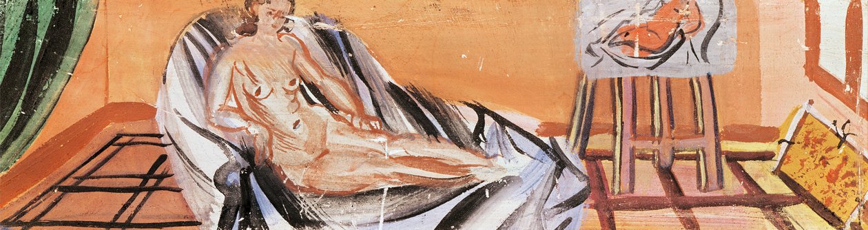 Nu reclinado no atelier do artista (óleo sobre tela) de Raoul Dufy