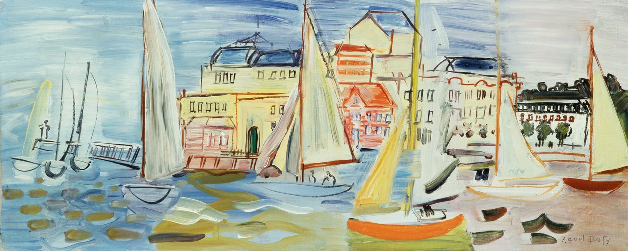 Regata em Deauville, c.1930 (óleo sobre tela) de Raoul Dufy