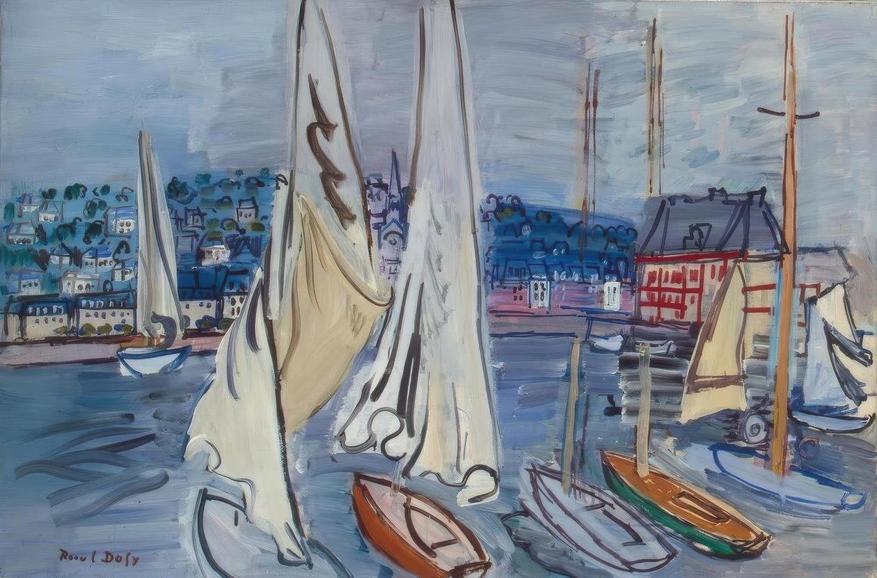 Segelboote em Deauville de Raoul Dufy