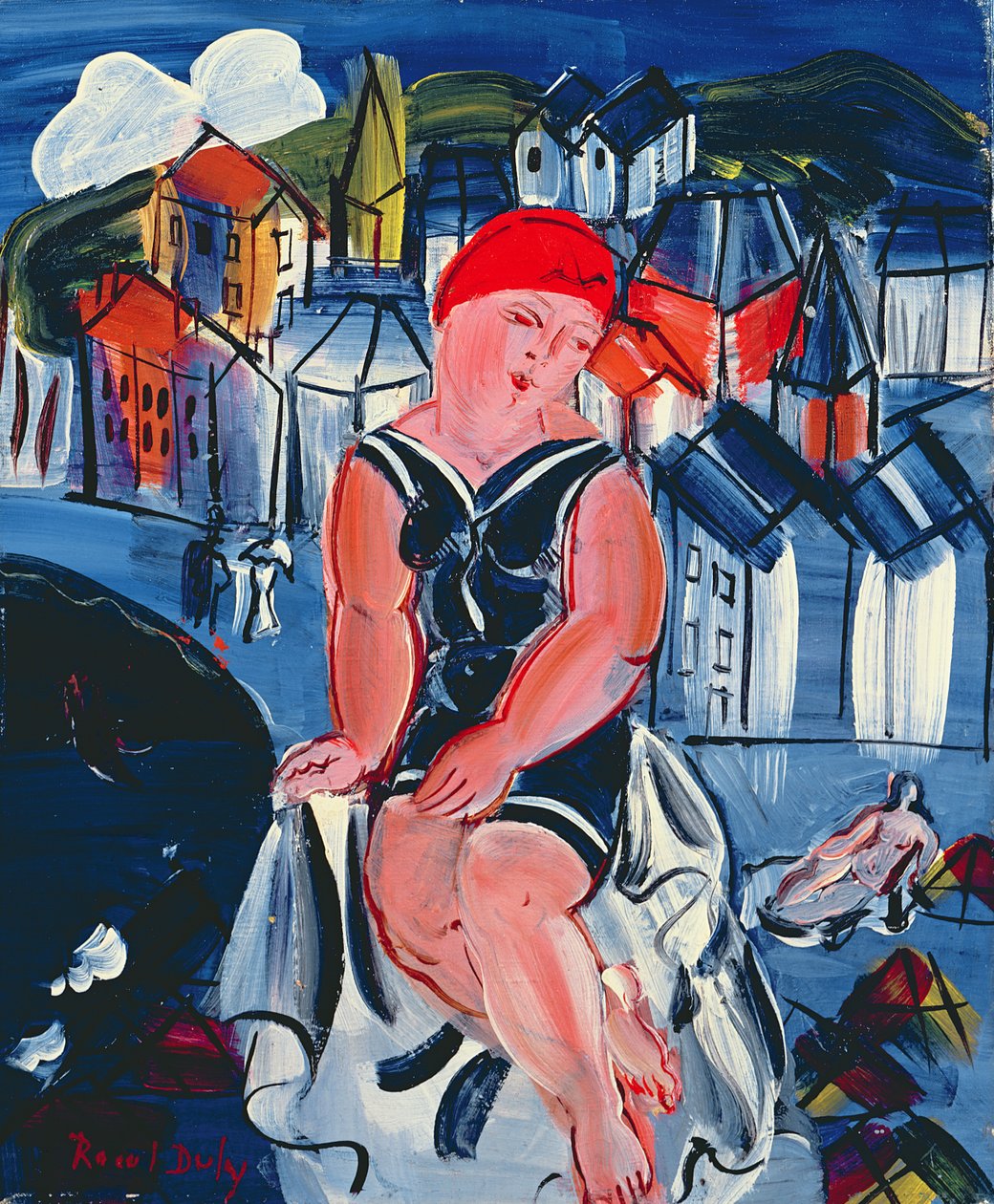 Pequeno banhista em Sainte Adresse de Raoul Dufy