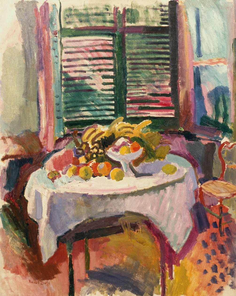 Natureza morta com persianas fechadas de Raoul Dufy