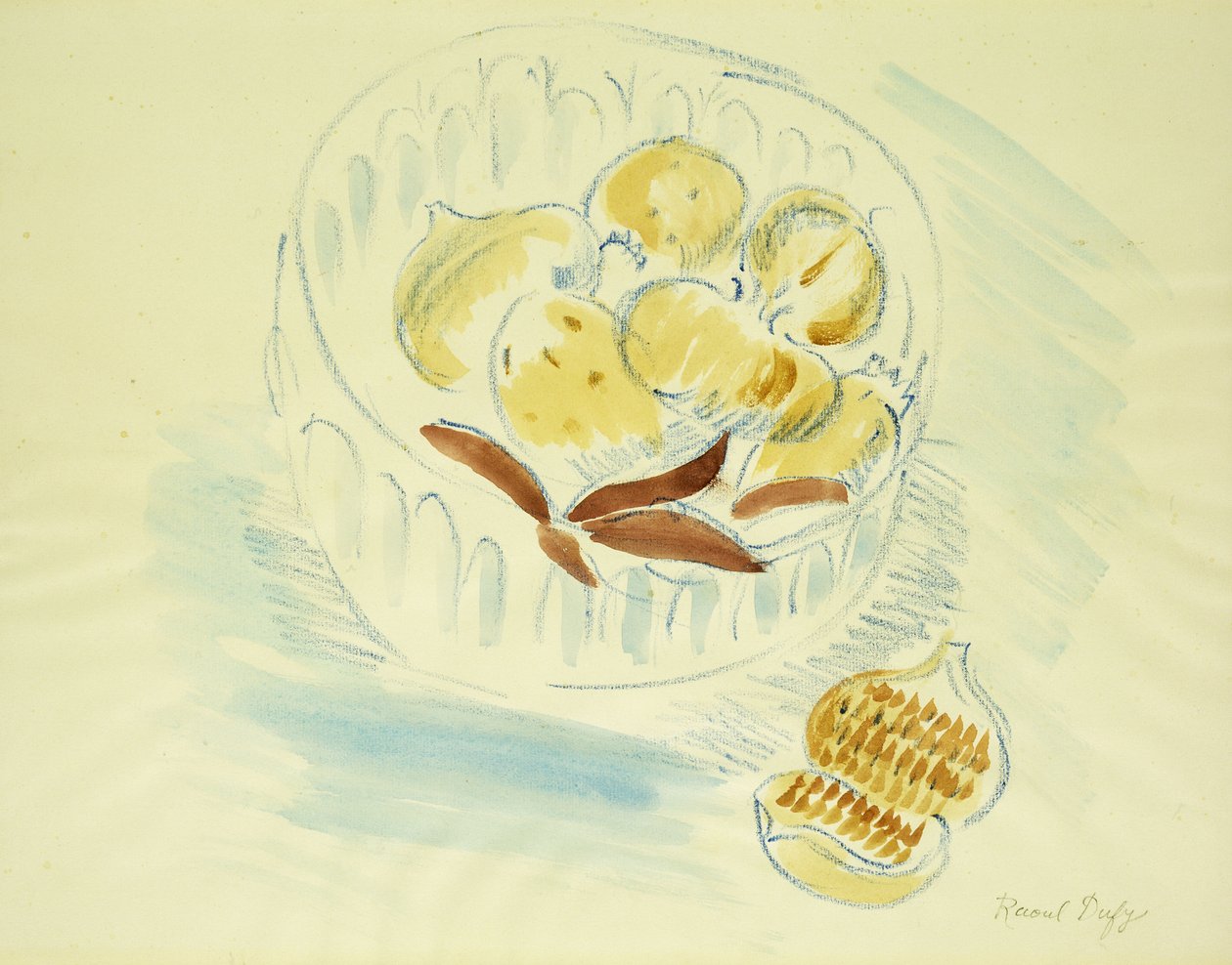 Natureza morta com figos e romãs; Nature Morte aux Figues et la Grenade de Raoul Dufy
