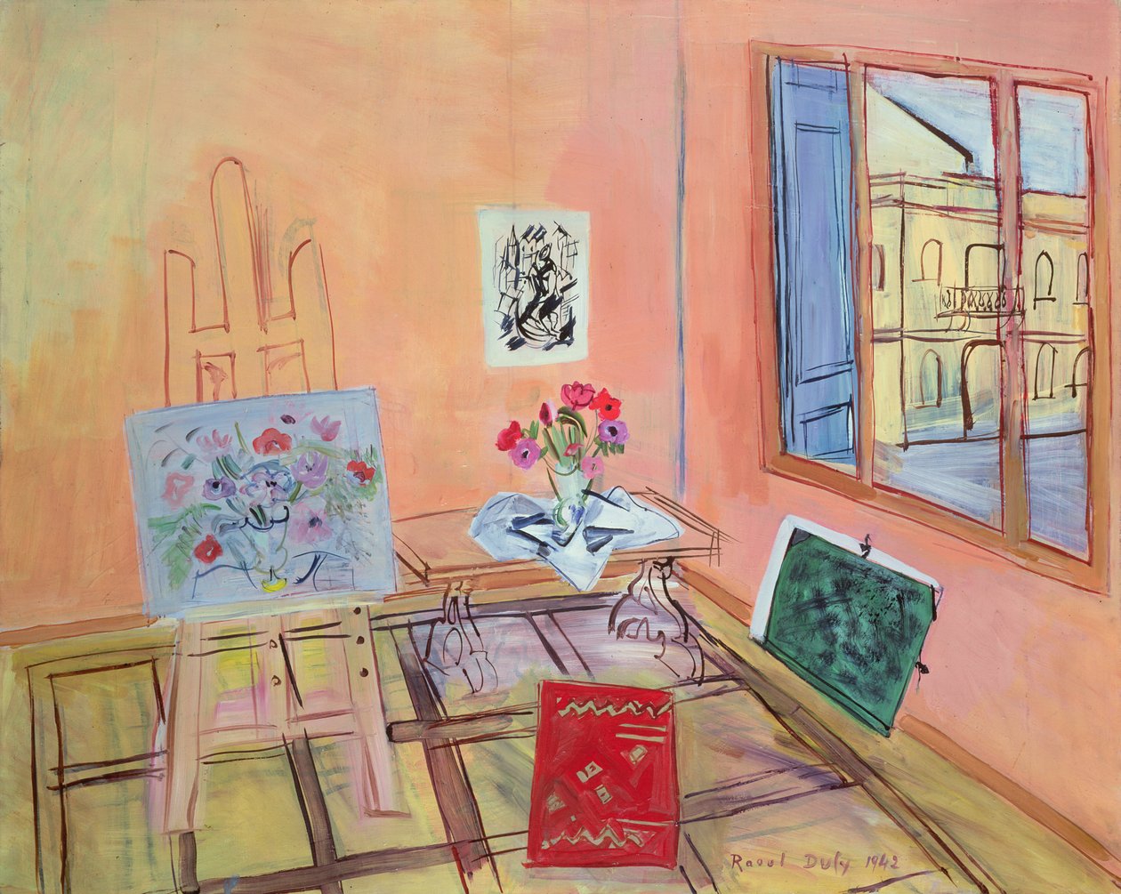 Estúdio com flores de Raoul Dufy