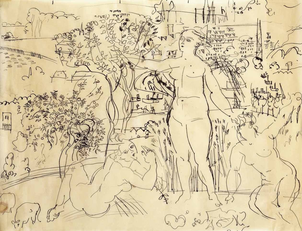 Estudo para o bar do Palais de Chaillot; Etude pour le Bar du Palais de Chaillot de Raoul Dufy