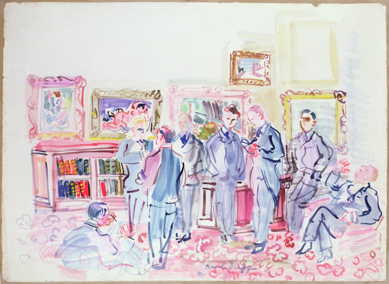 Os amadores de arte (aguarela) de Raoul Dufy