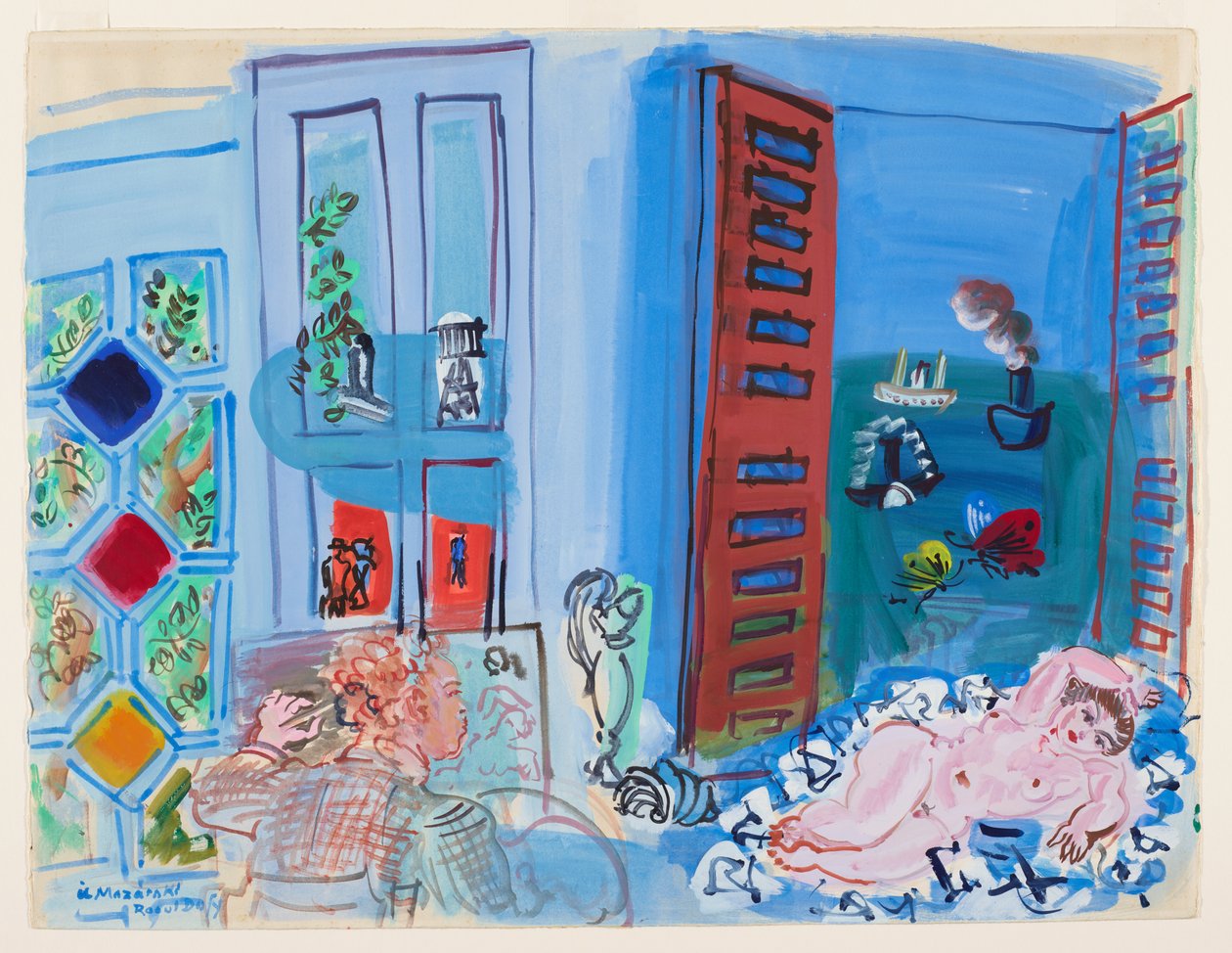 O atelier do artista (aguarela) de Raoul Dufy