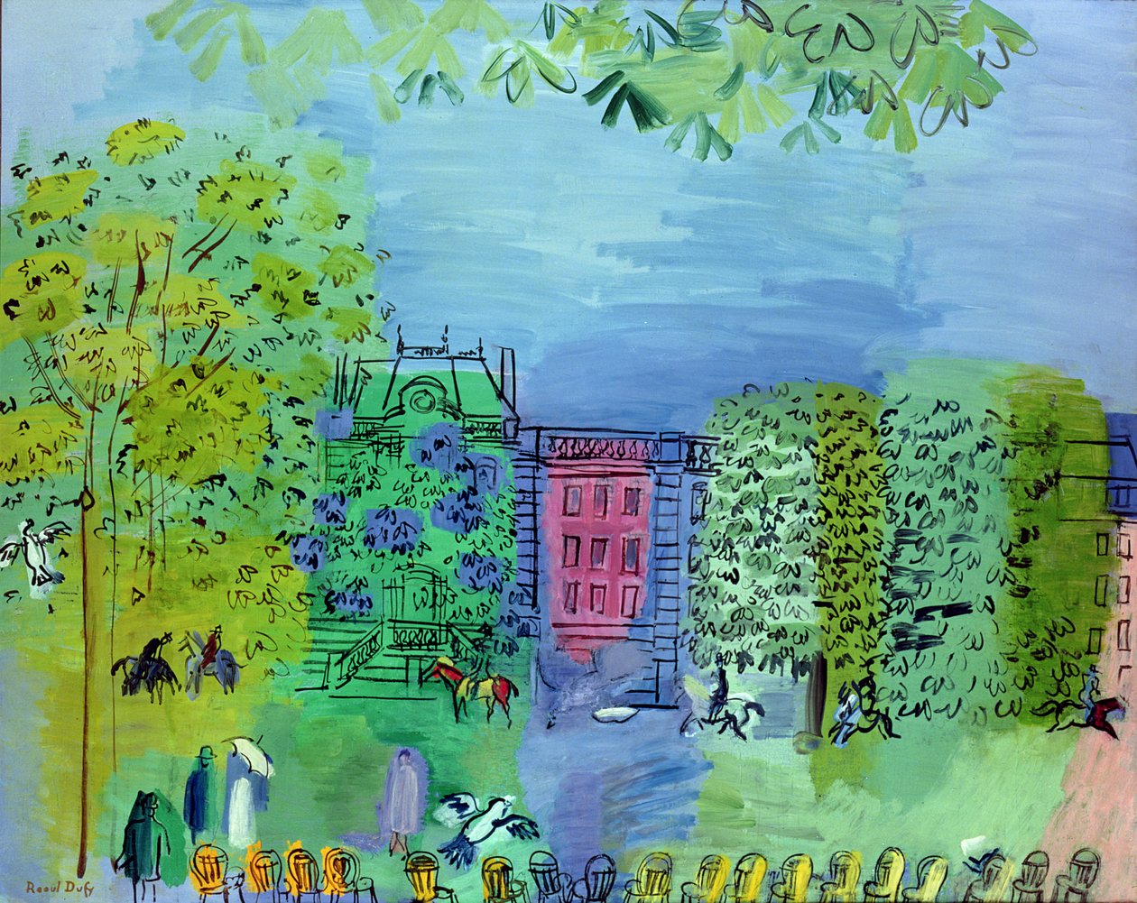 A Avenida no Bois de Boulougne, Paris de Raoul Dufy