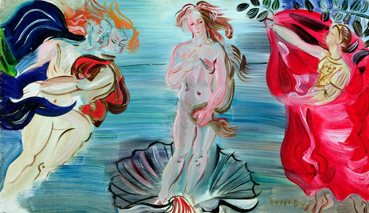 O Nascimento de Vénus, c.1940 (óleo sobre painel) de Raoul Dufy