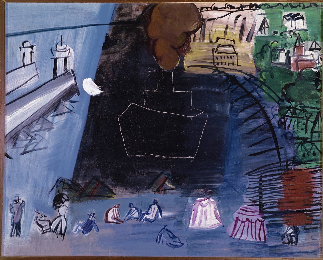 A Carga Negra (óleo sobre tela, século XX) de Raoul Dufy