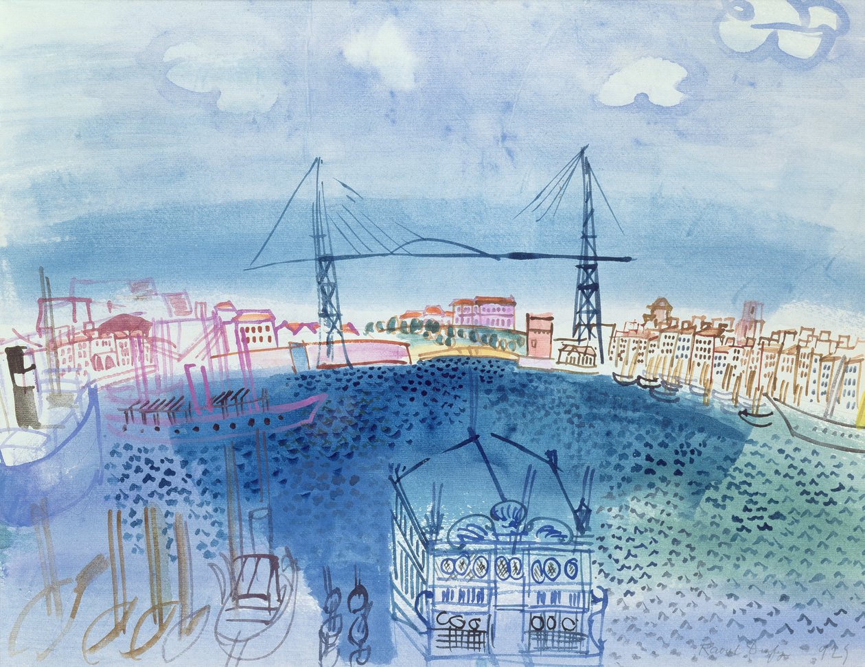 O porto antigo de Marselha de Raoul Dufy