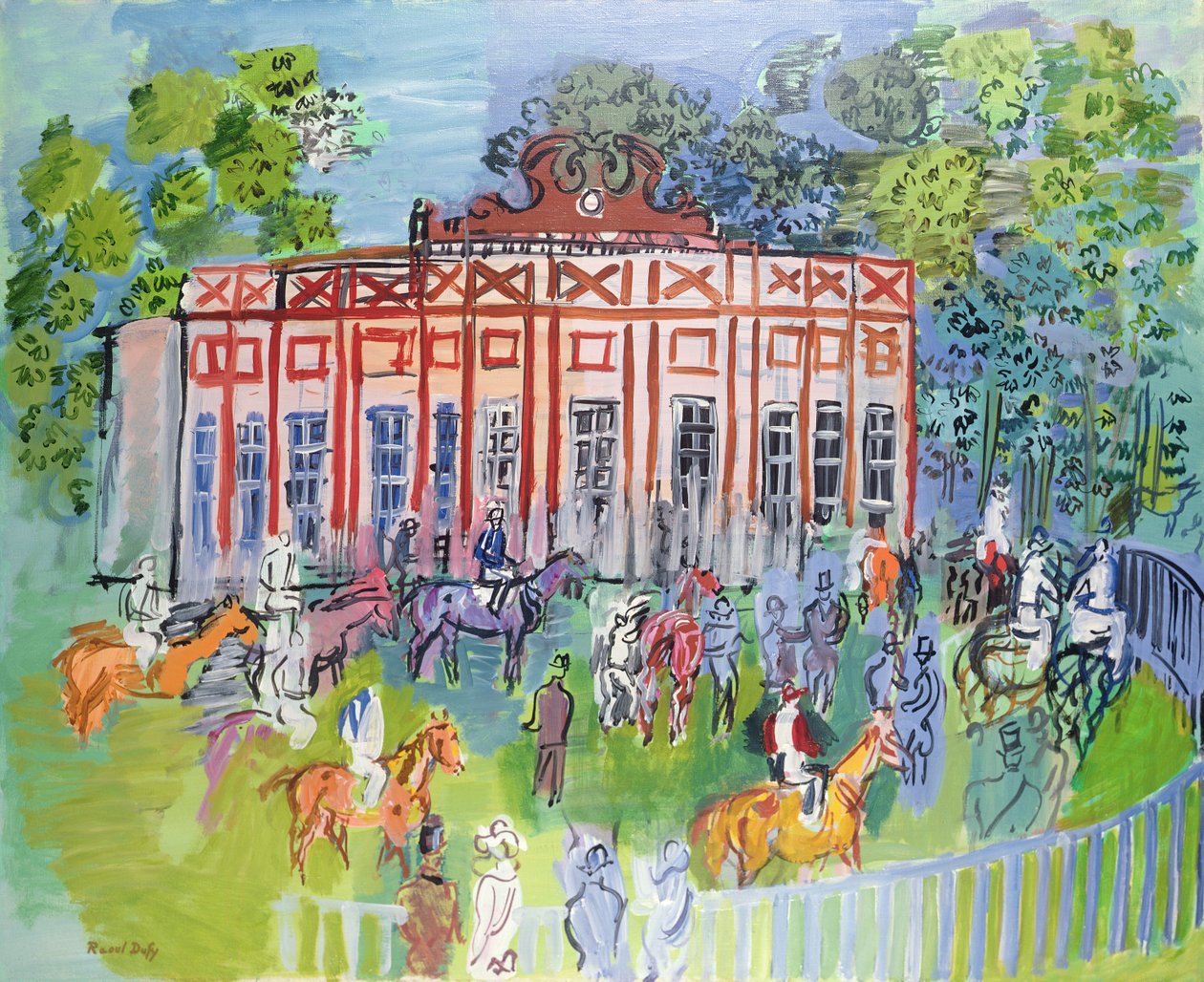 O Paddock em Chantilly de Raoul Dufy
