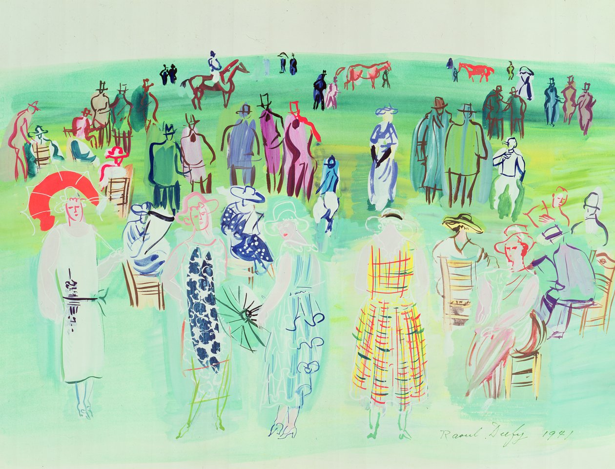Os modelos Poiret nas corridas de Raoul Dufy