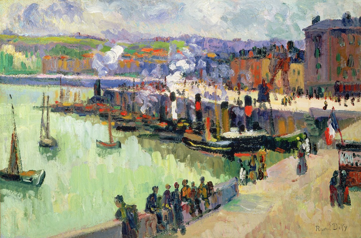 O Porto (óleo sobre papel) de Raoul Dufy