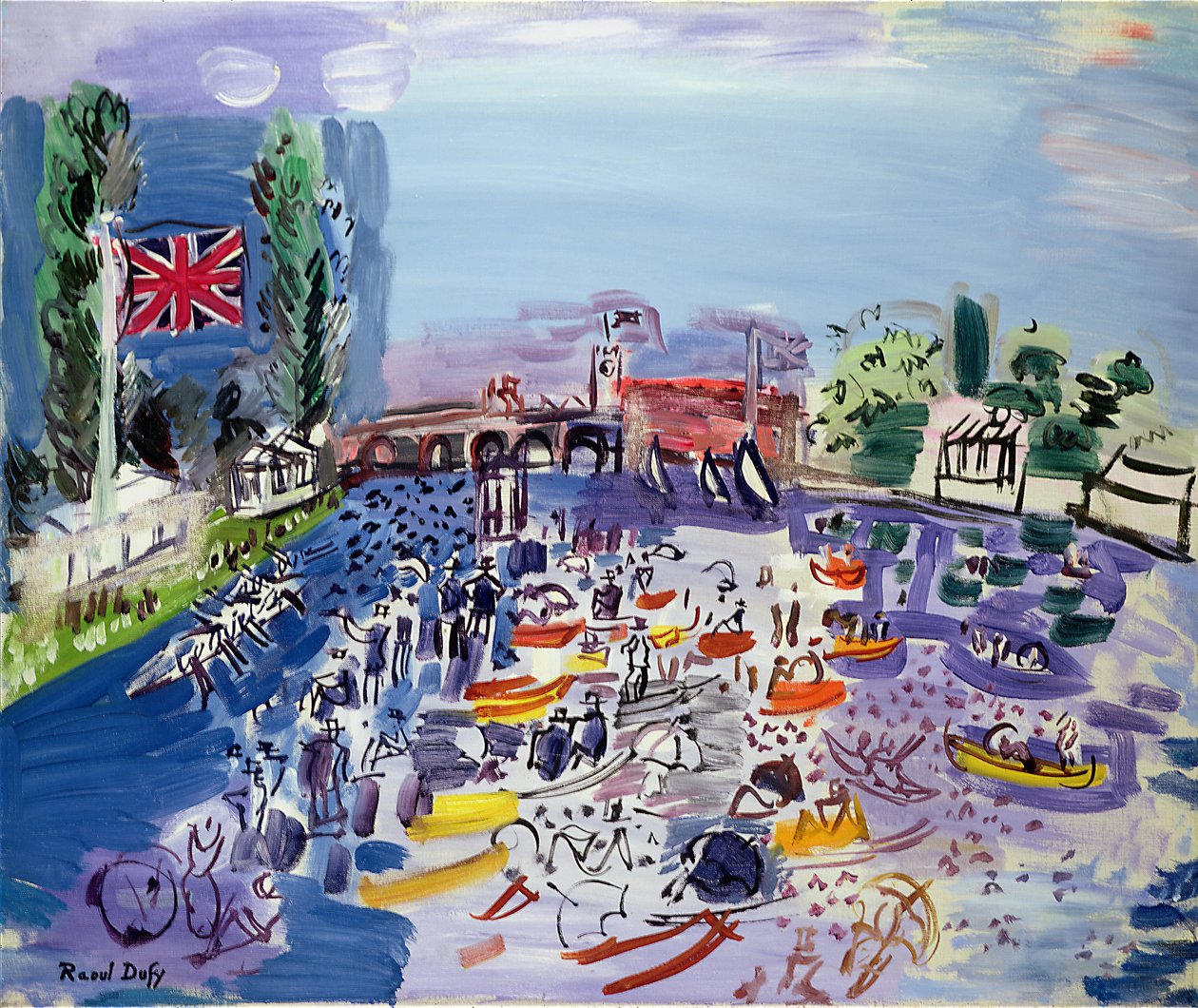 A Regata em Henley, c.1930 de Raoul Dufy