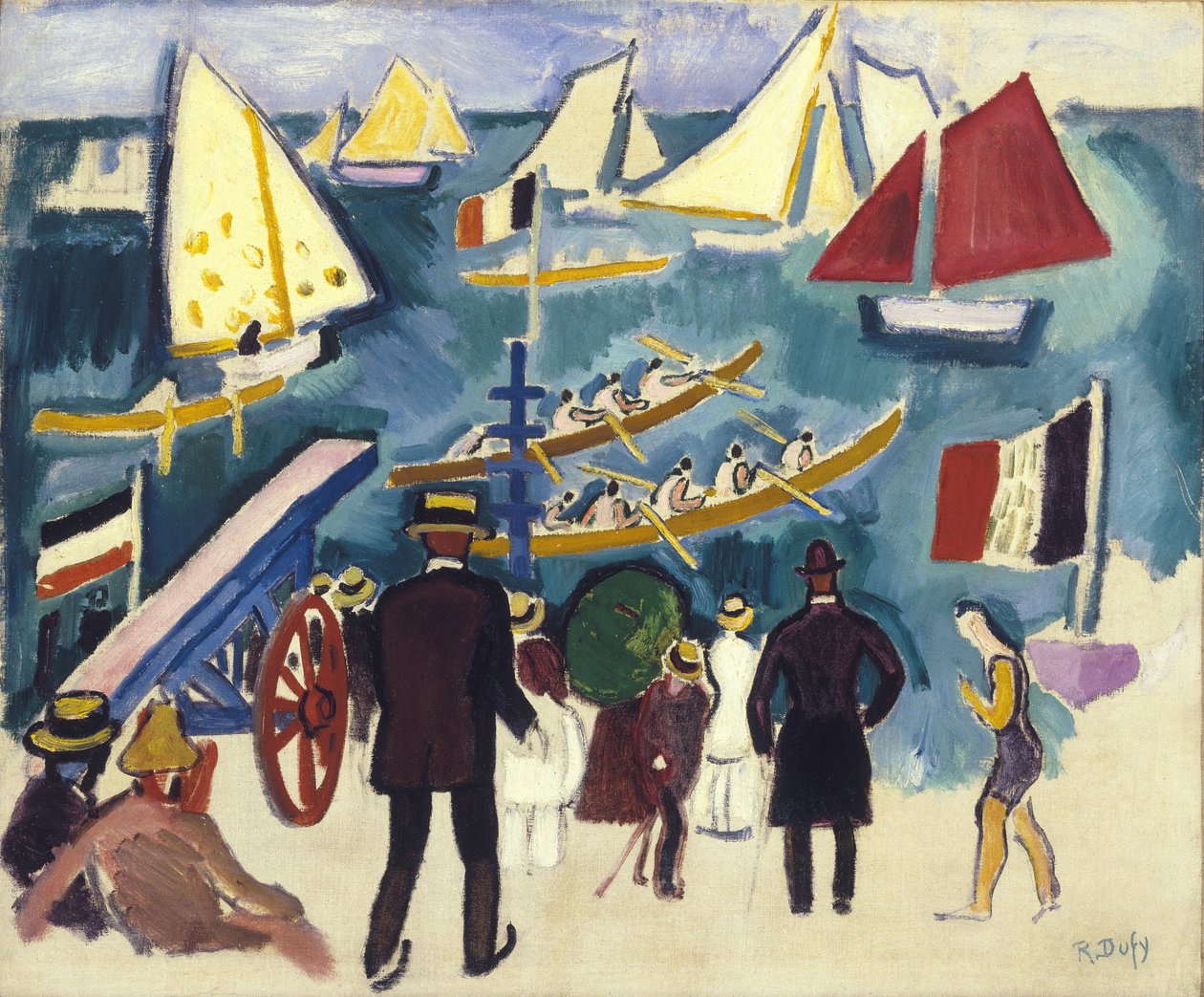 A Regata, c.1908-10 (óleo sobre tela) de Raoul Dufy