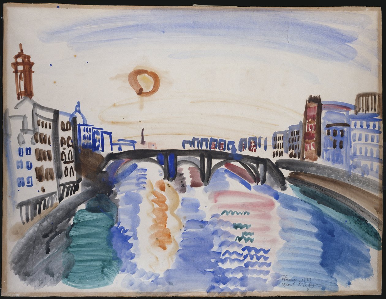O rio Arno, Florença de Raoul Dufy