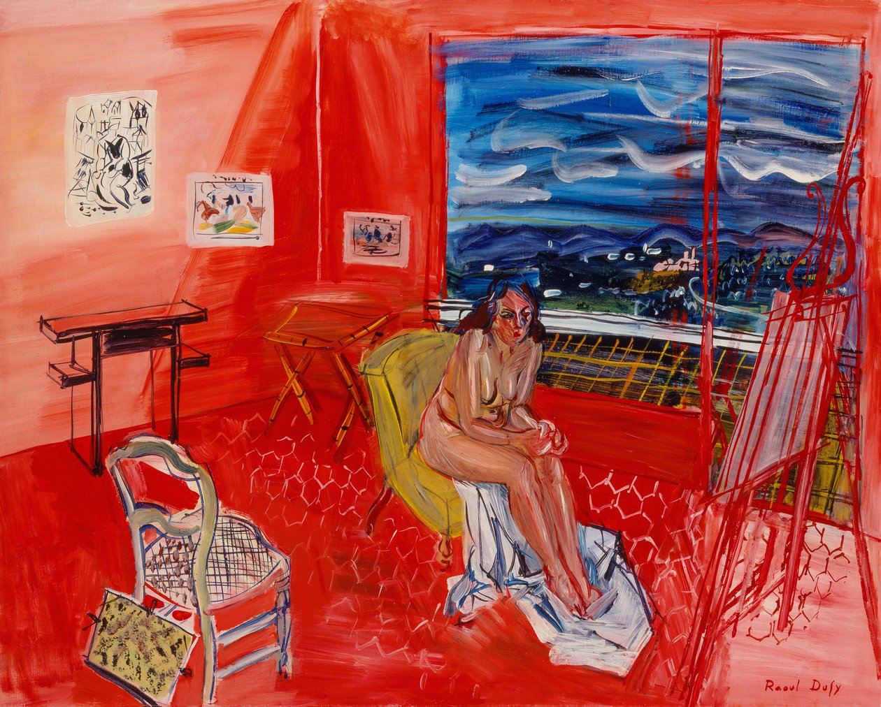 Oficina de Vence (óleo sobre tela) de Raoul Dufy