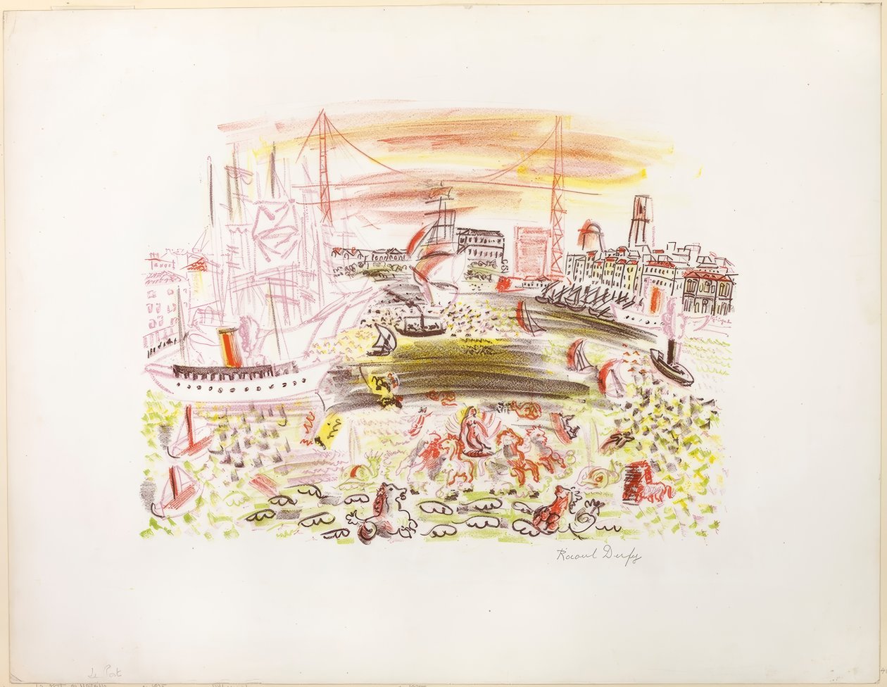 Vista de Marselha (Le Port) de Raoul Dufy