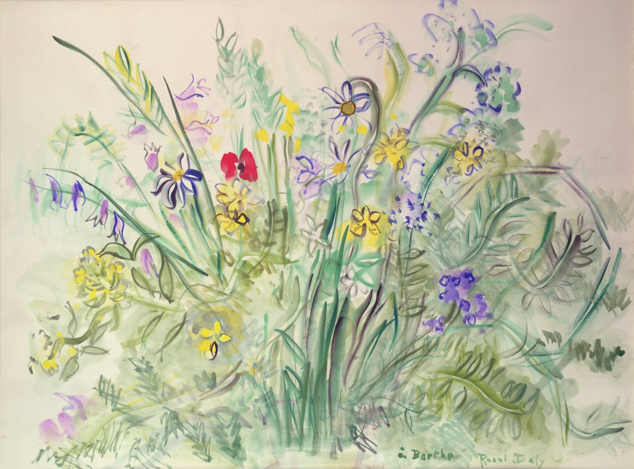 Flores silvestres (aguarela sobre papel) de Raoul Dufy