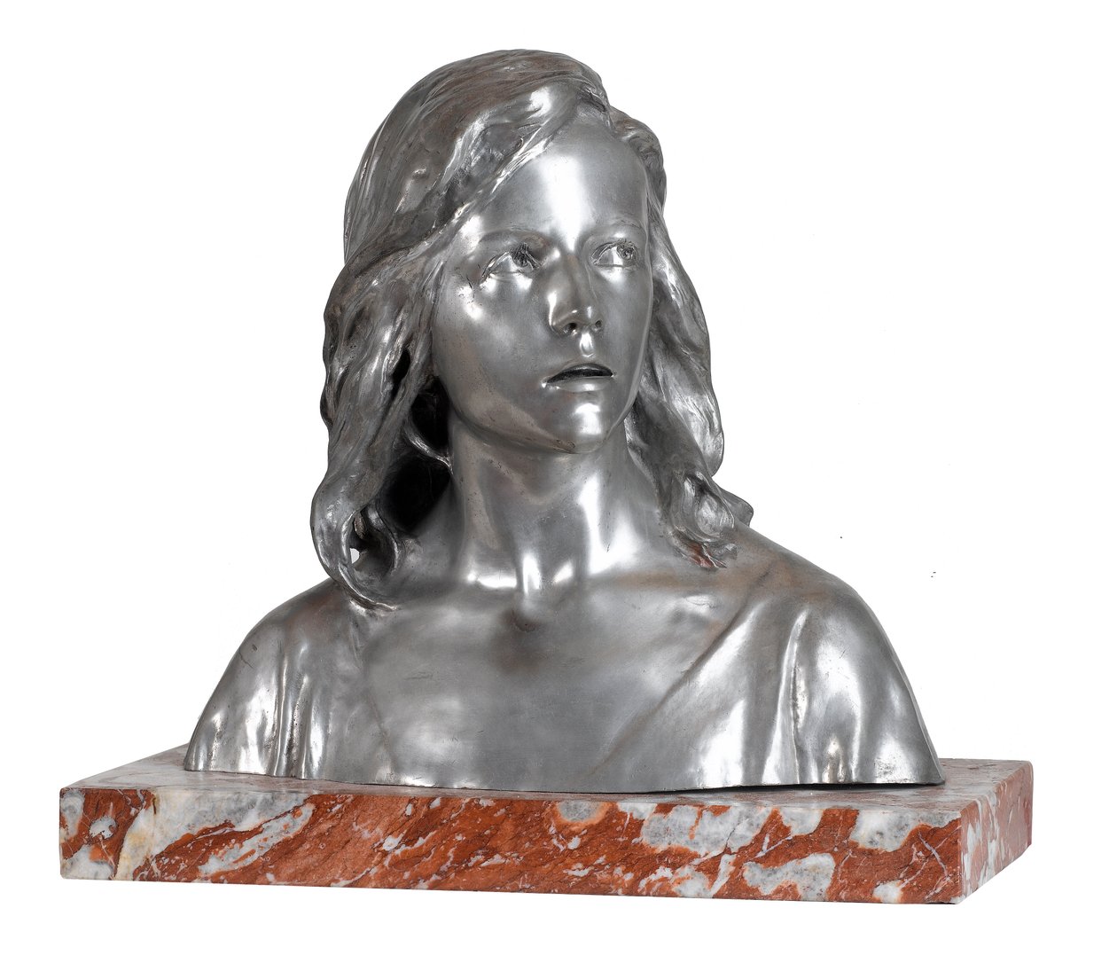 Cristo entre os médicos (prata e mármore) de Raoul Francois Larche
