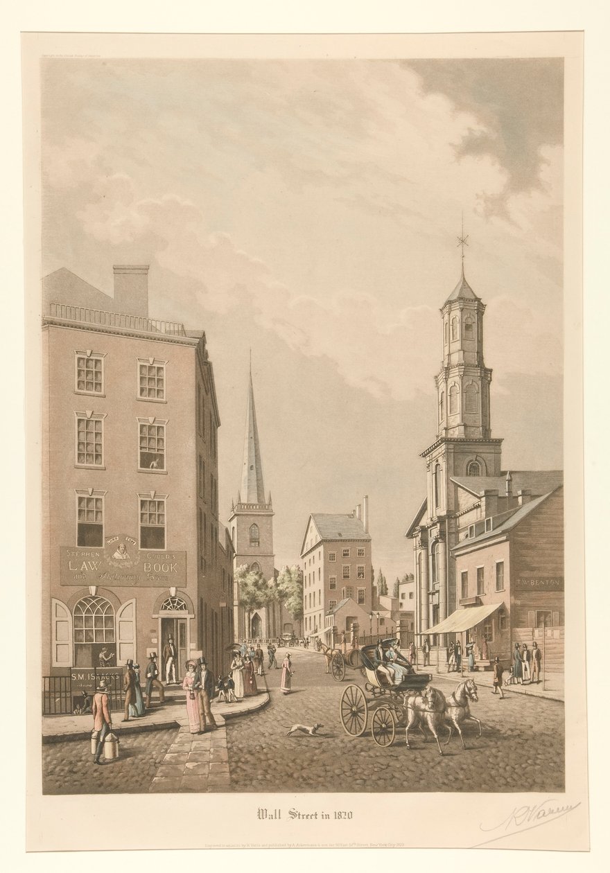 Wall Street em 1820 de Raoul Varin