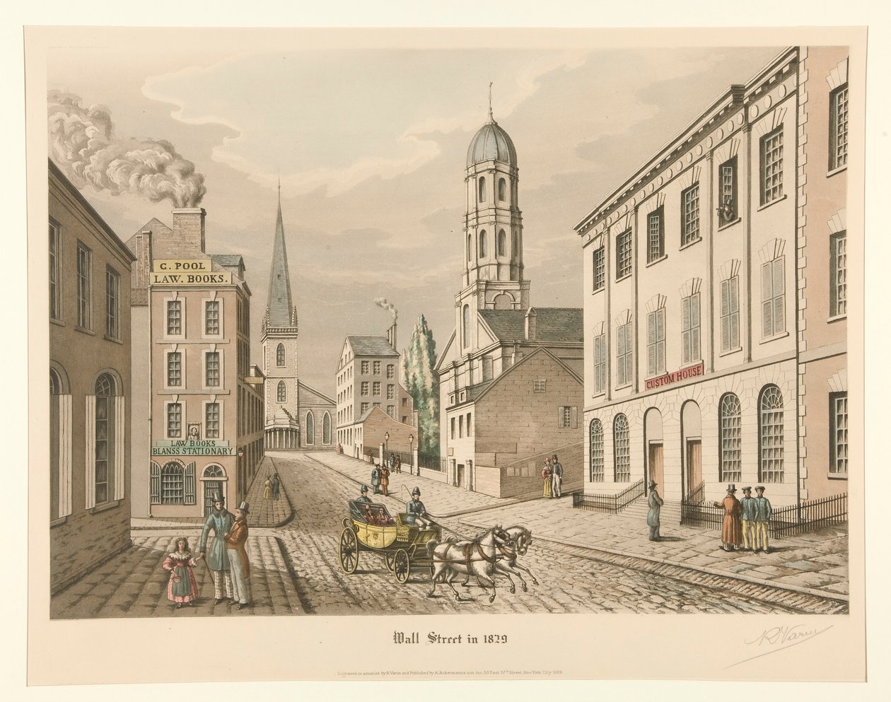 Wall Street em 1829 de Raoul Varin