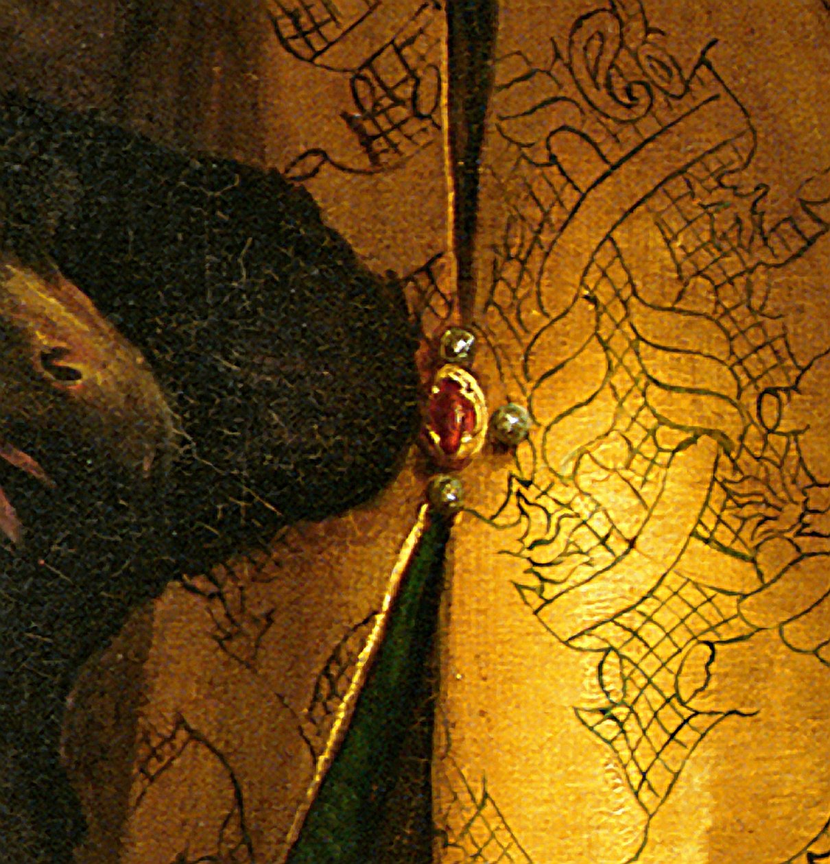 Detalhe de Santa Cecília rodeada por São Paulo, São João Evangelista, Santo Agostinho e Maria Madalena, óleo c.1513 no painel de Raffaello Sanzio Raphael