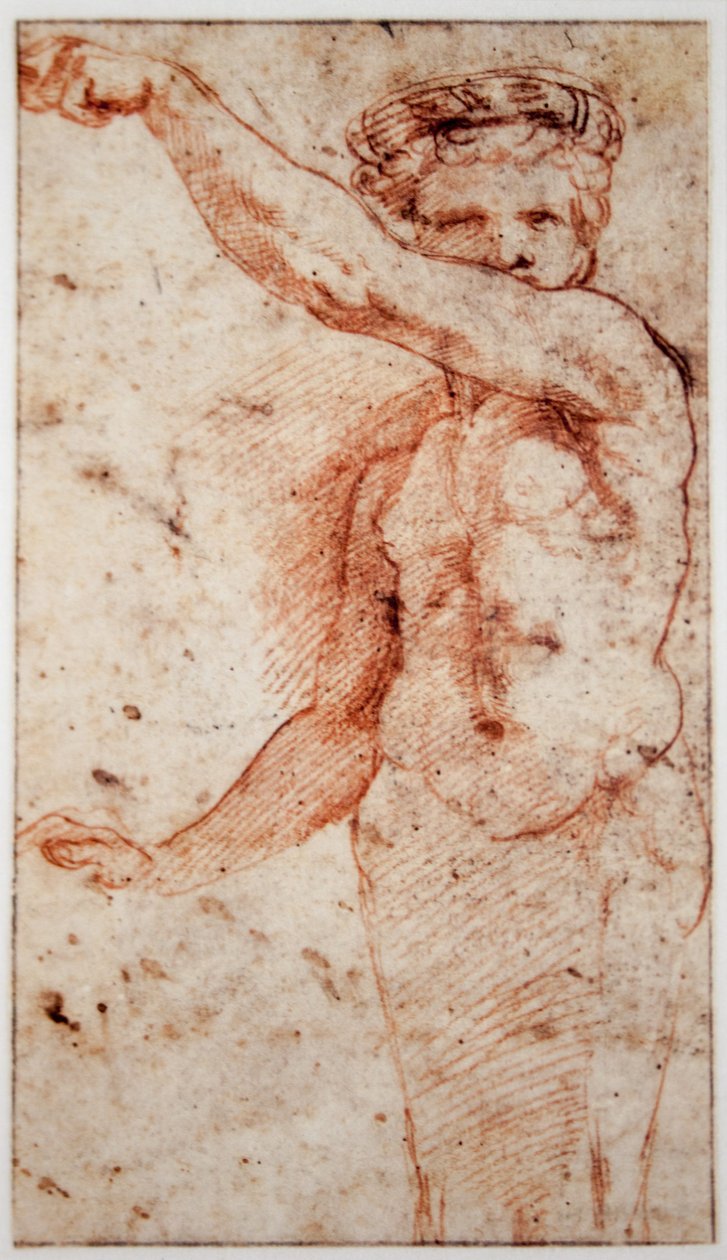 Herm com o braço esquerdo levantado, o braço direito abaixado de Raffaello Sanzio Raphael